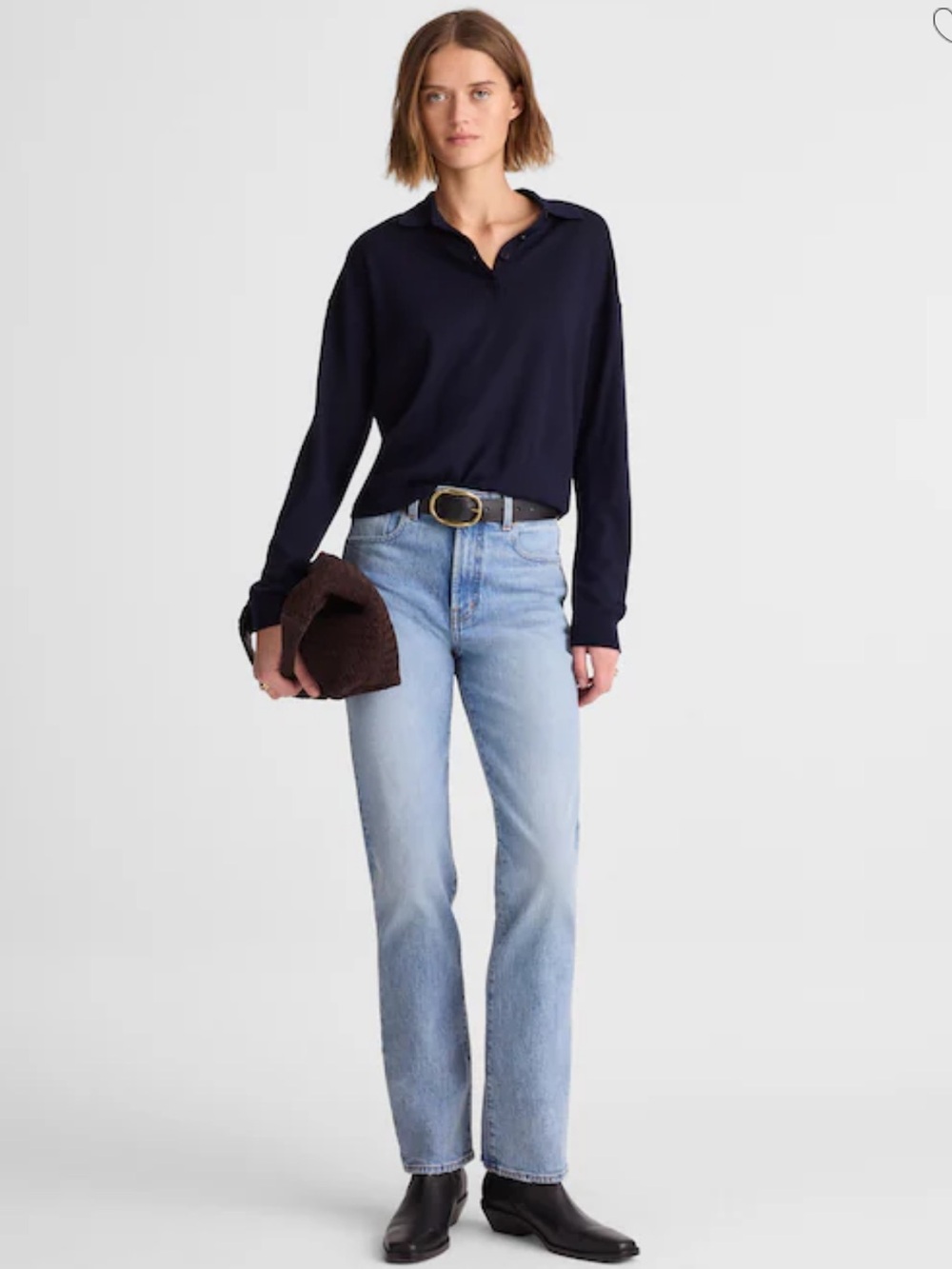 Madewell The Longline Straight Jean Raebrook WashComfort Stretch
